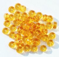 50 3x6mm Faceted Topaz Rondelle Beads